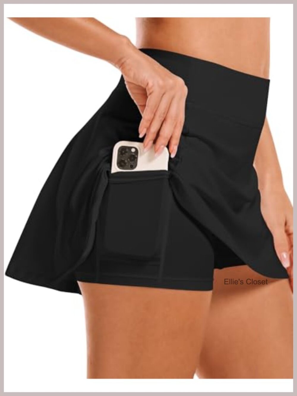 High Waisted Tennis Skort with Pockets Inner Shorts Athletic Skirt Running